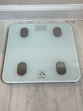Digital Glass Bathroom Scale - White
